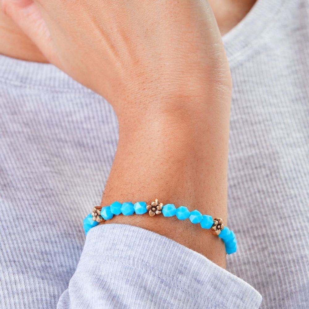 NWT Alex and Ani Daisy Beaded Bangle Bracelet - Picture 3 of 5